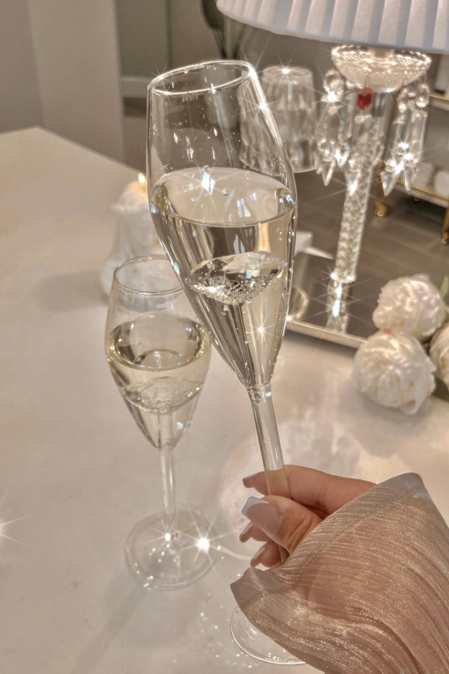 Diamond Champagne Glass