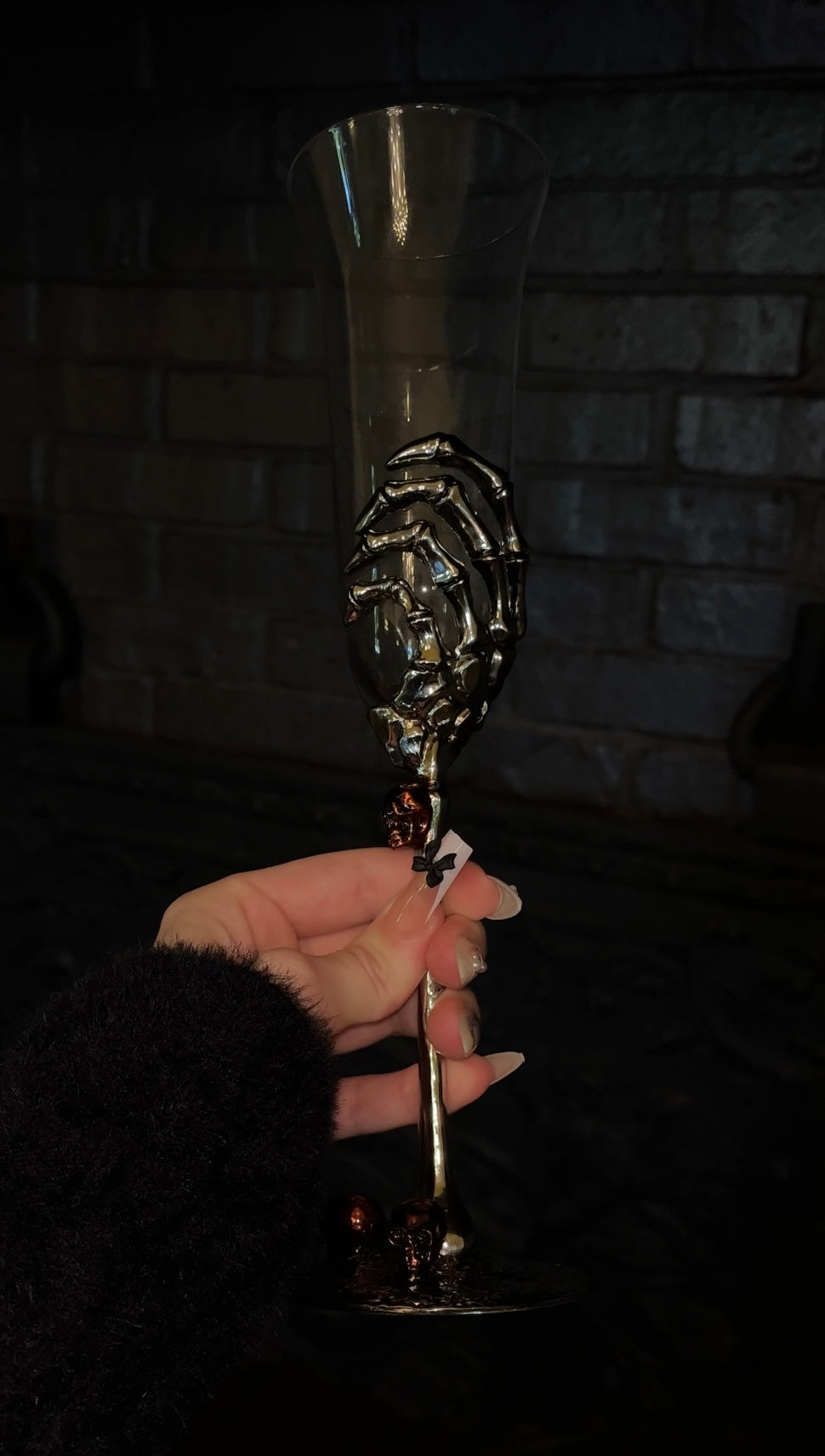 Mother Gothel's Skeleton Champagne Glass