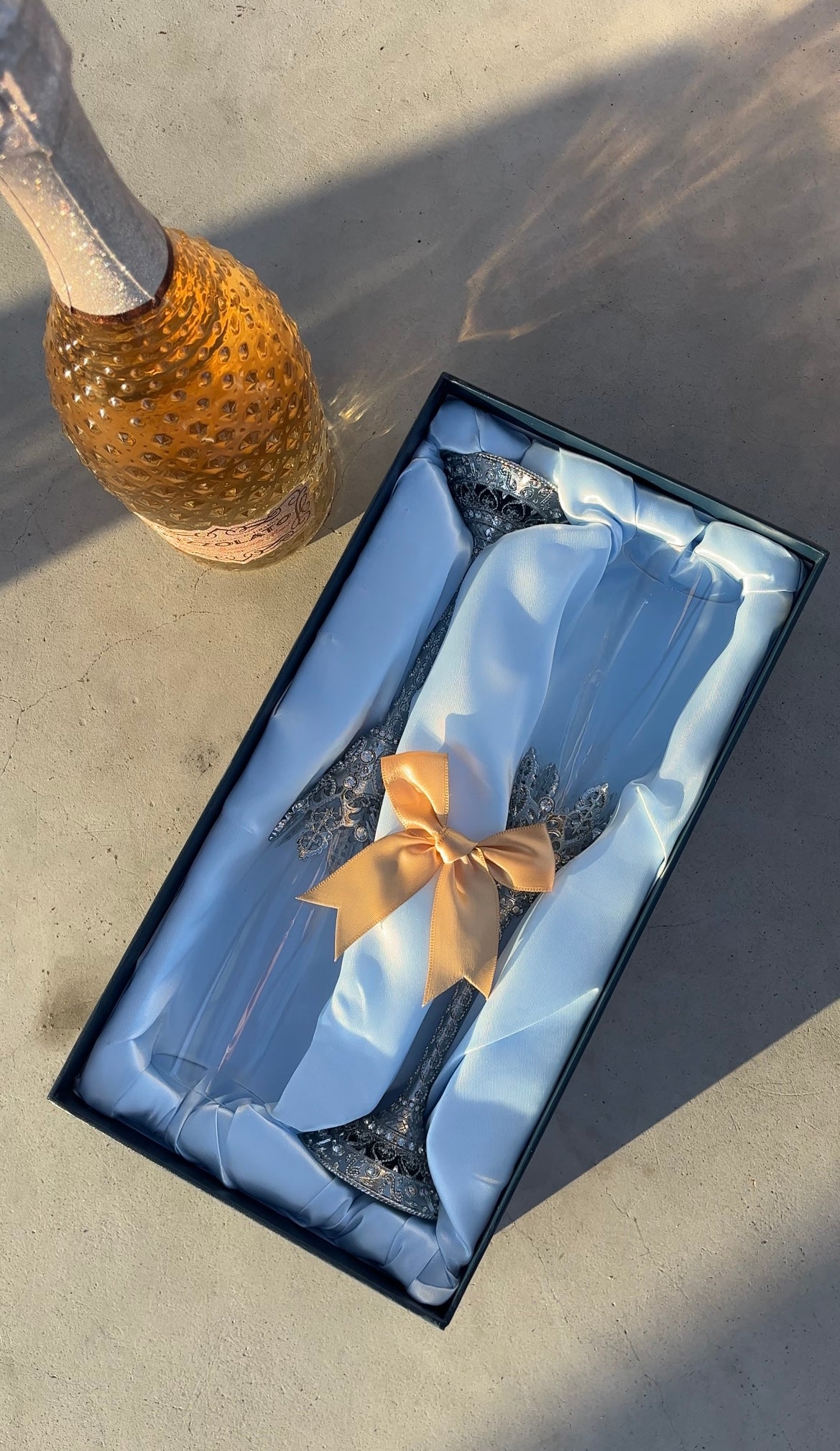 Princess Rhinestone Champagne Glass