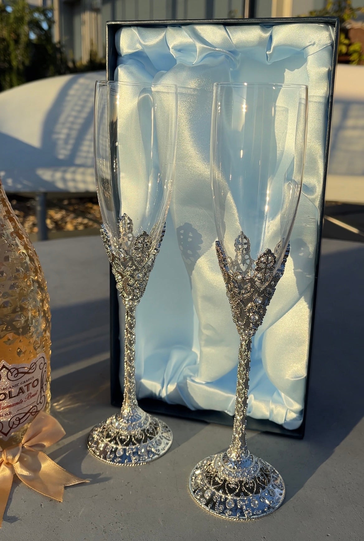Princess Rhinestone Champagne Glass