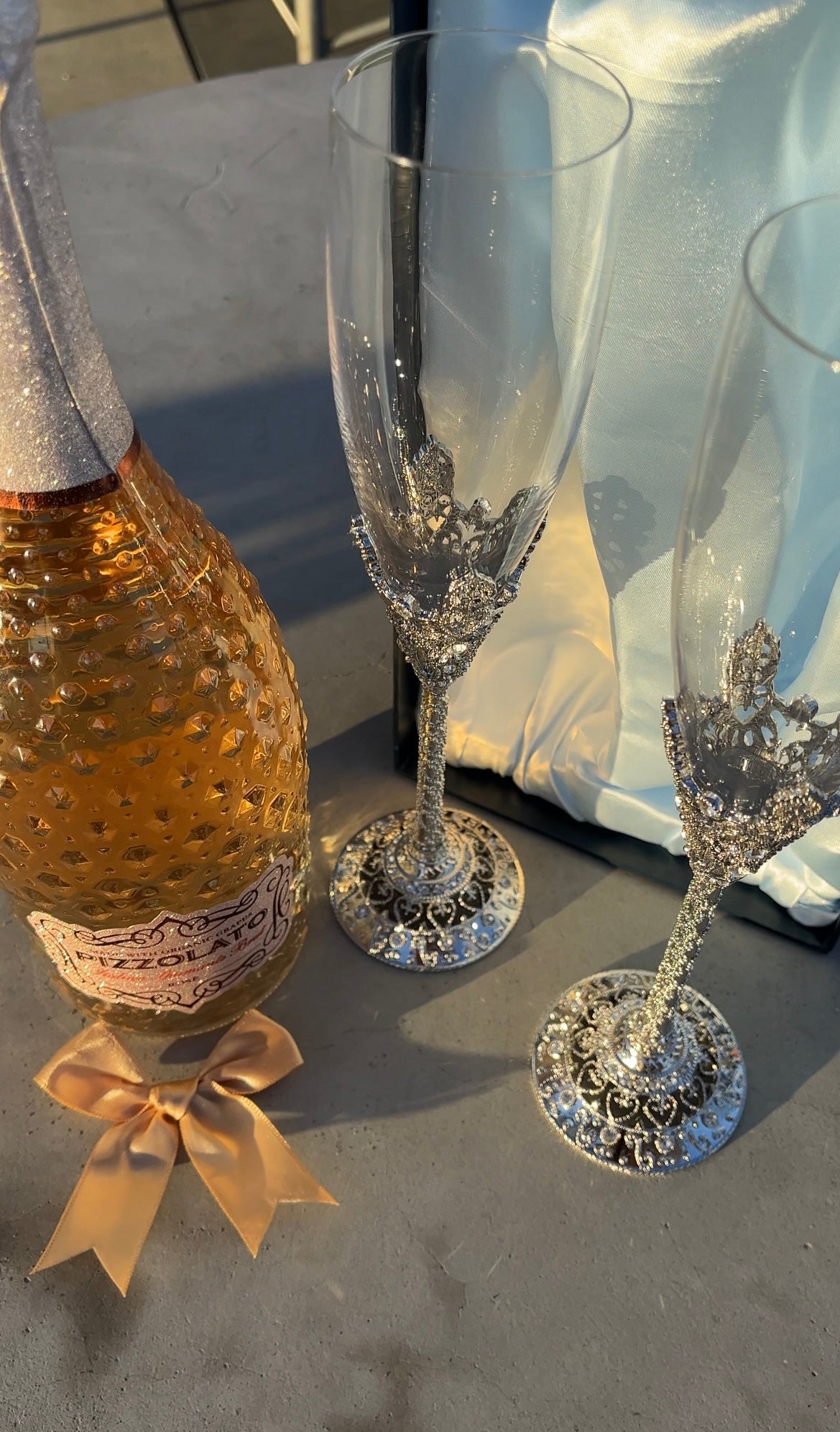 Princess Rhinestone Champagne Glass