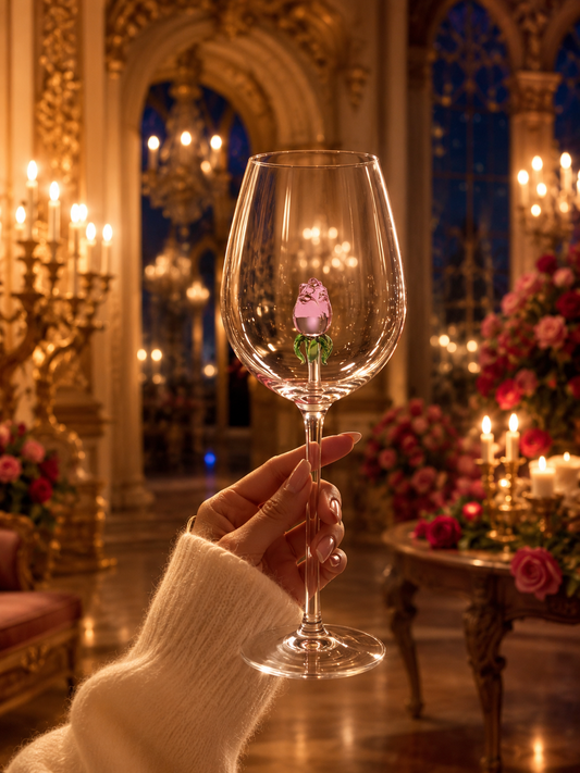 Belle's Crystal Rose Glass