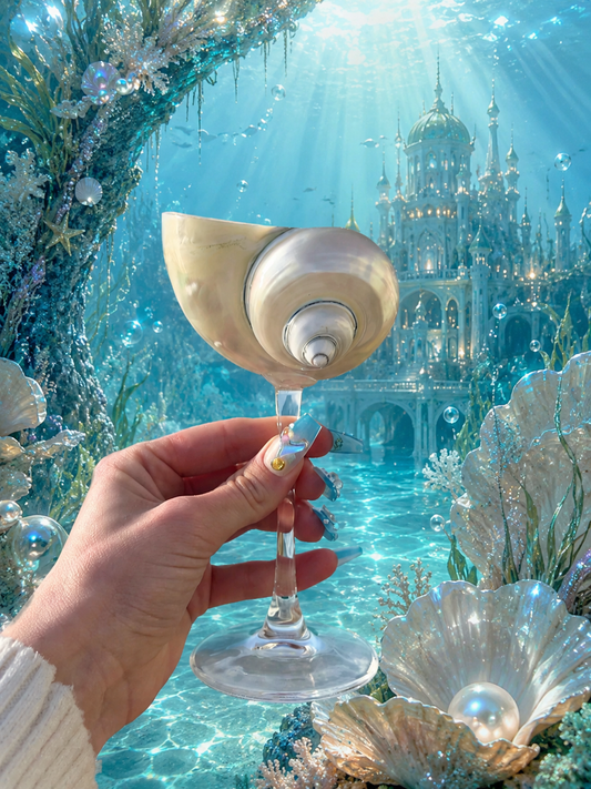 Ariel's Shell Champagne Glass