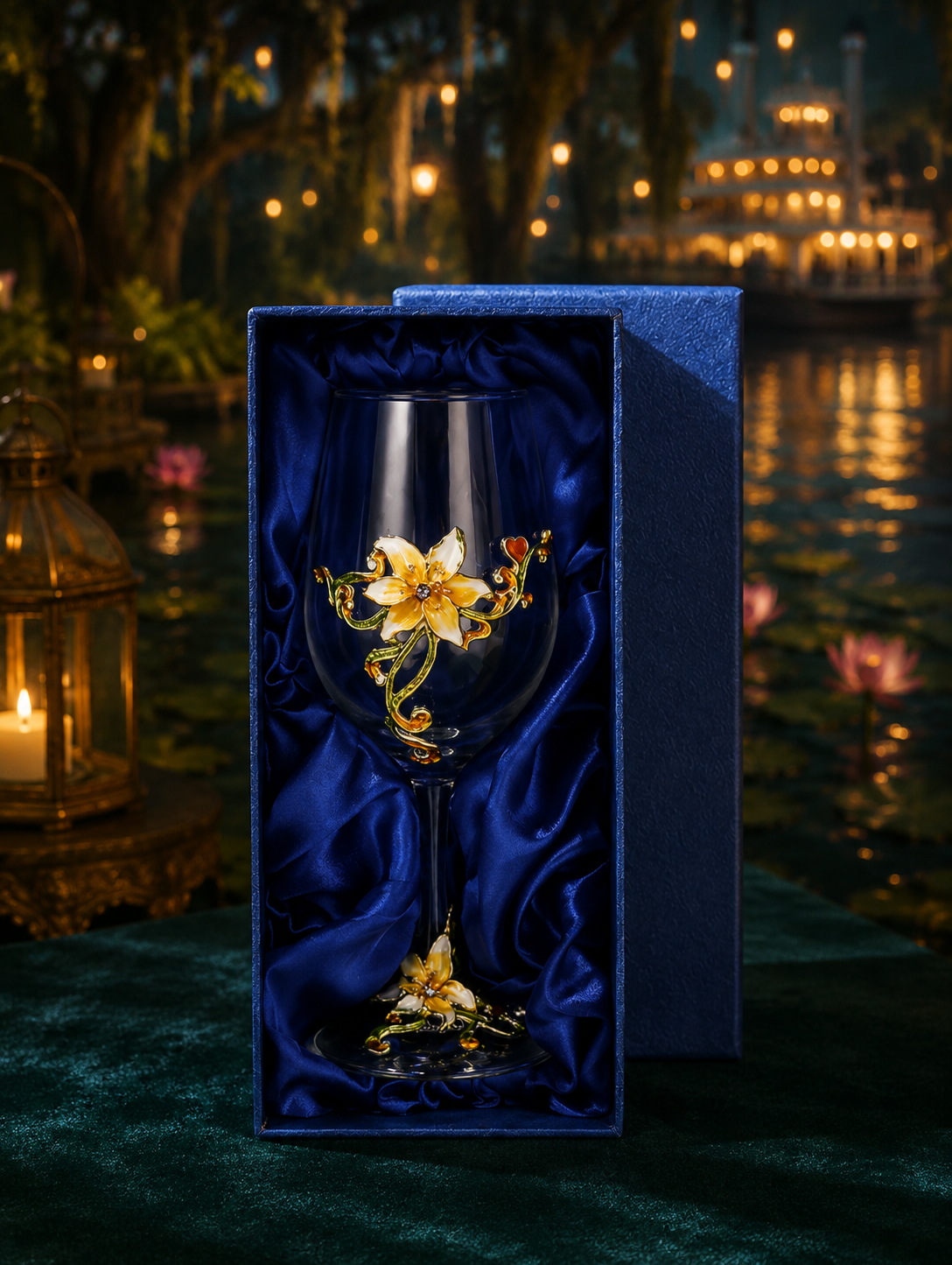 Tiana's Garden Wine Glass