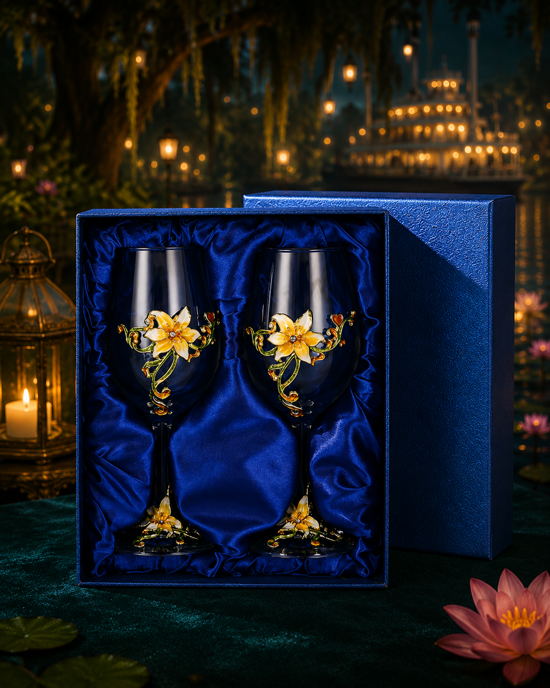 Tiana's Garden Wine Glass