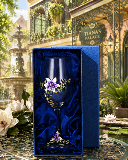Tiana's Garden Wine Glass