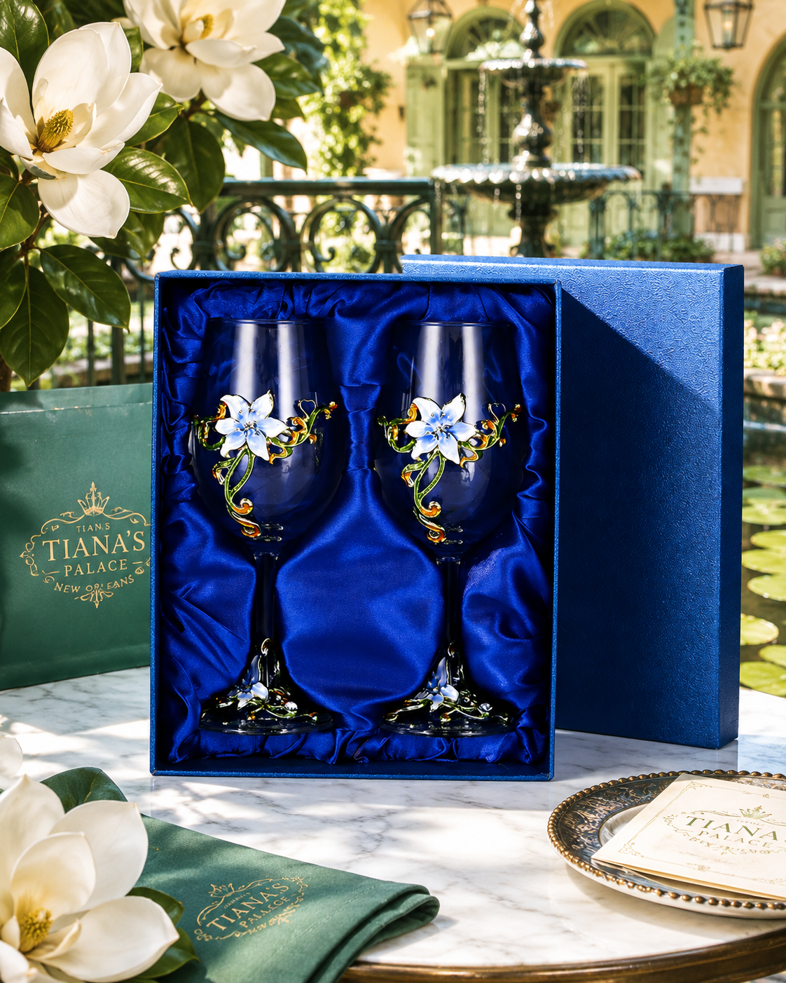 Tiana's Garden Wine Glass