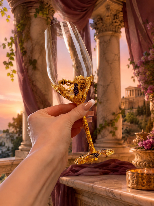 Megara's Gold Leaf Wine Glass