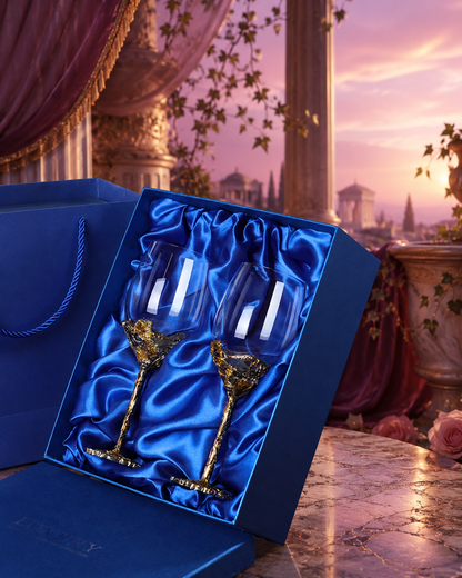 Megara's Gold Leaf Wine Glass