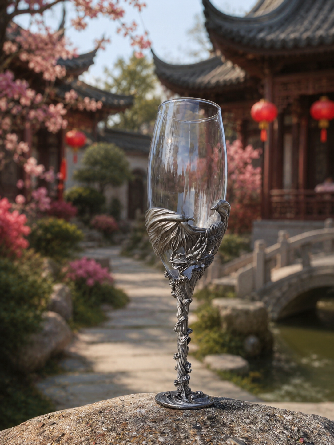 Mulan's Dragon Champagne Glass