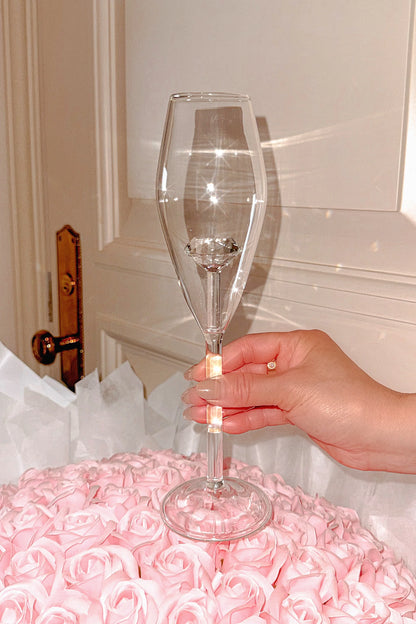 Queen's Diamond Champagne Glass