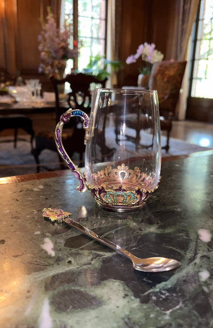 Anastasia's Tea Glass with Spoon