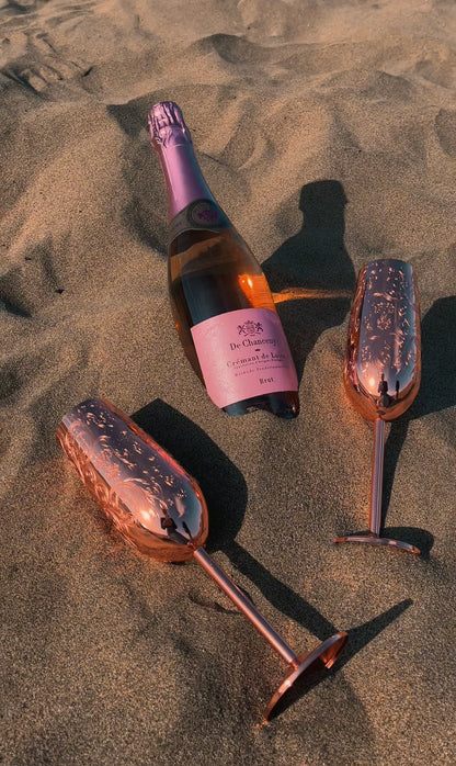 Jasmine's Etched Copper Champagne Flute