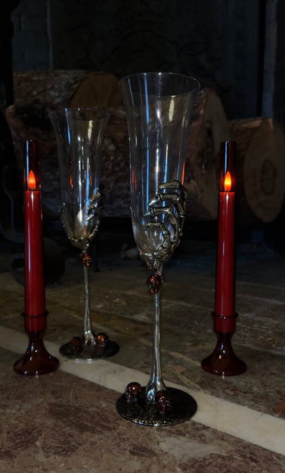 Mother Gothel's Skeleton Champagne Glass