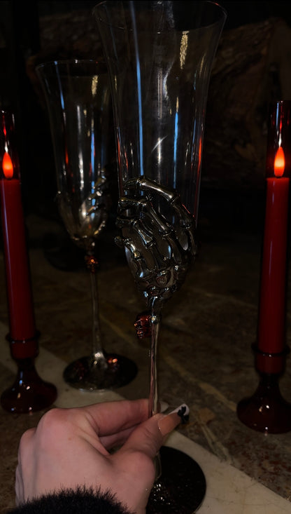 Mother Gothel's Skeleton Champagne Glass