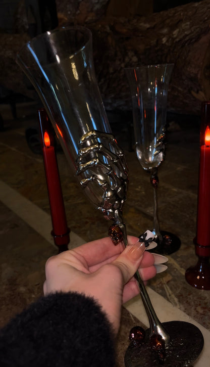 Mother Gothel's Skeleton Champagne Glass