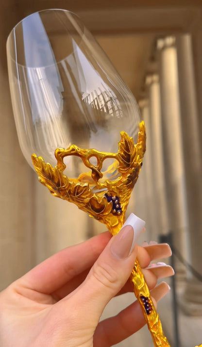 Megara's Gold Leaf Wine Glass