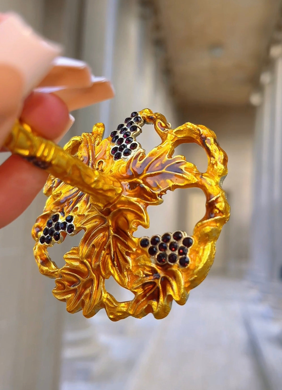 Gold Leaf Wine Glass