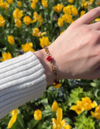 Belle's Rose Petal Bracelet