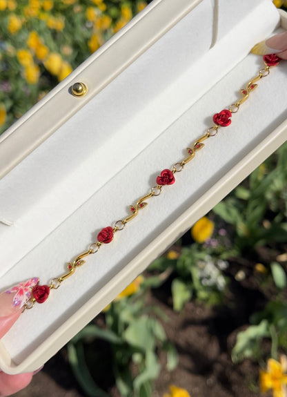 Belle's Rose Petal Bracelet