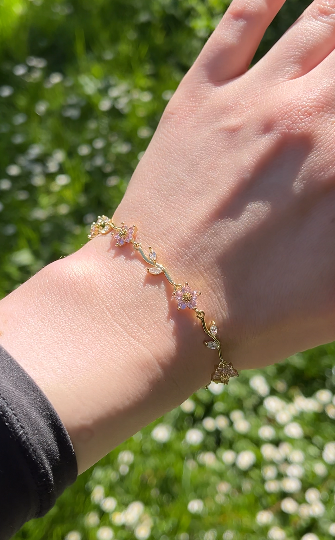 Enchanted Flower Gold Bracelet