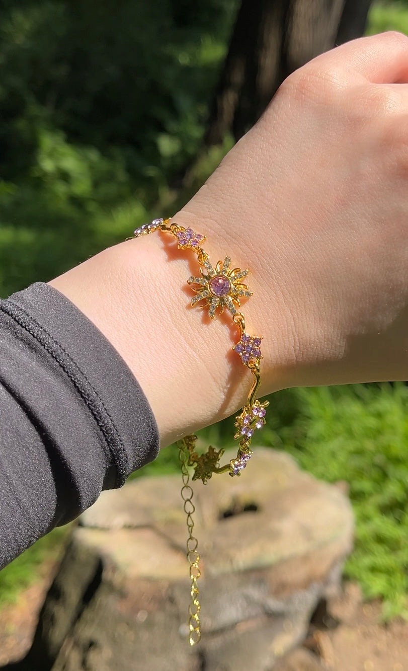 Golden Sun Purple Bracelet