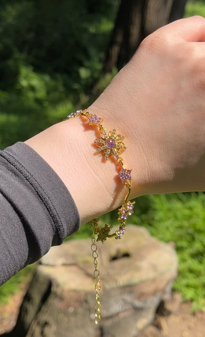 Rapunzel's Golden Sun Purple Bracelet