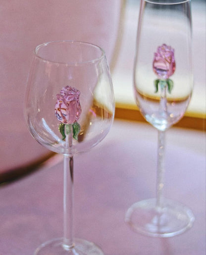 Belle's Crystal Rose Glass