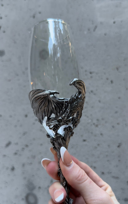 Mulan's Dragon Champagne Glass