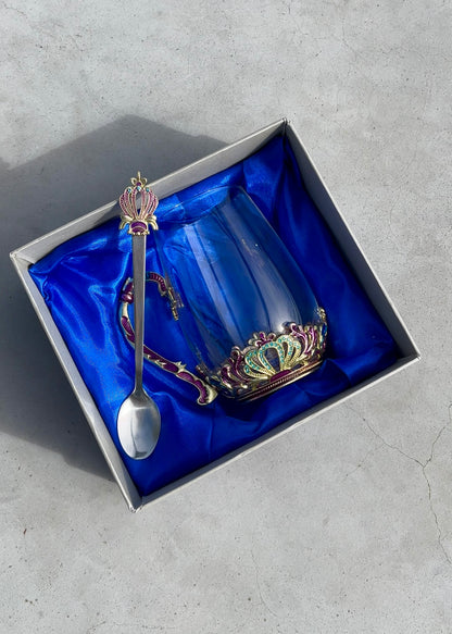 Anastasia's Tea Glass with Spoon