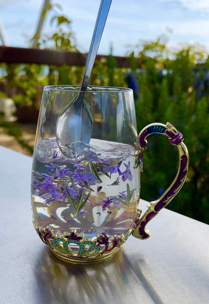 Anastasia's Tea Glass with Spoon