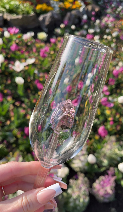 Belle's Crystal Rose Glass