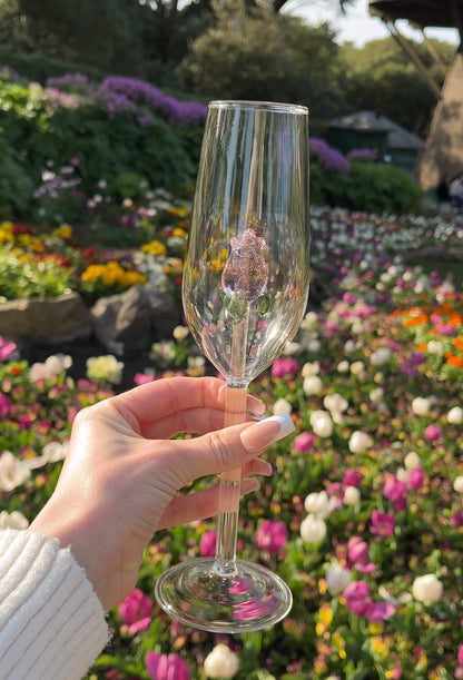Belle's Crystal Rose Glass