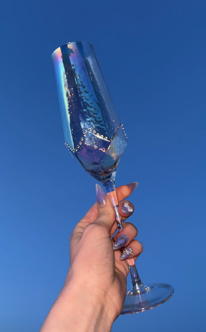 Elsa's Iridescent Rhinestone Chrome Glass