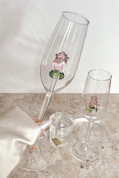 Belle's Crystal Rose Glass