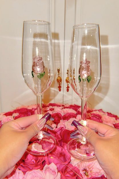 Belle's Crystal Rose Glass
