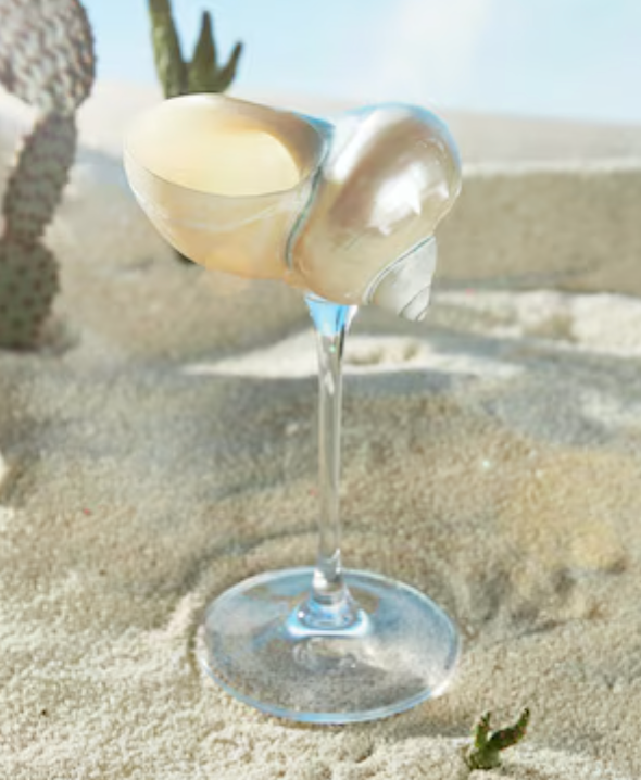 Mermaid Shell Champagne Glass