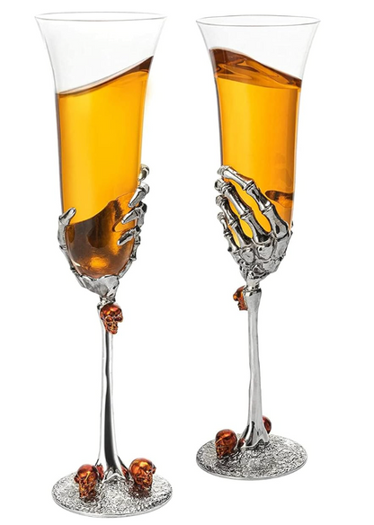 Mother Gothel's Skeleton Champagne Glass