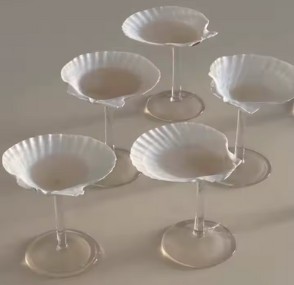 Mermaid Flat Shell Martini Glass