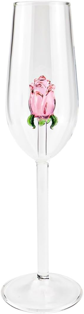 Crystal Rose Garden Champagne Glass