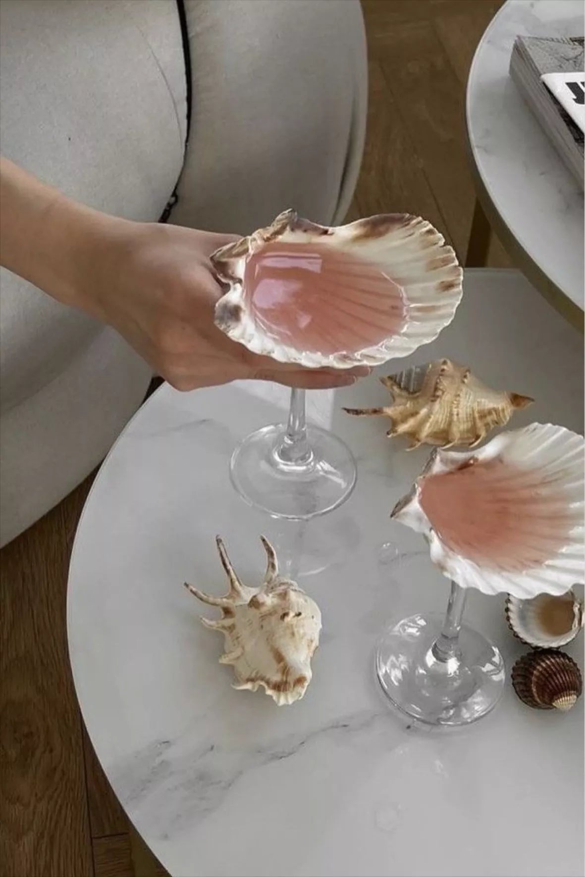 Flat Shell Martini Glass